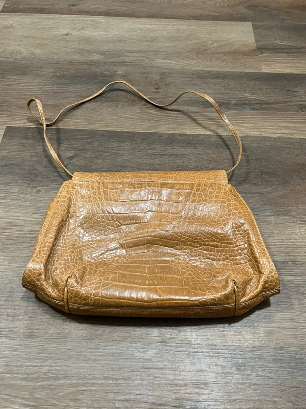 Vintage Meyer Genuine Crocodile Handbag Mid-Century Clutch Shoulder Bag